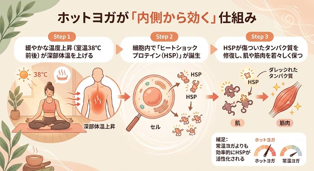 ホットヨガのメリットと身体への作用